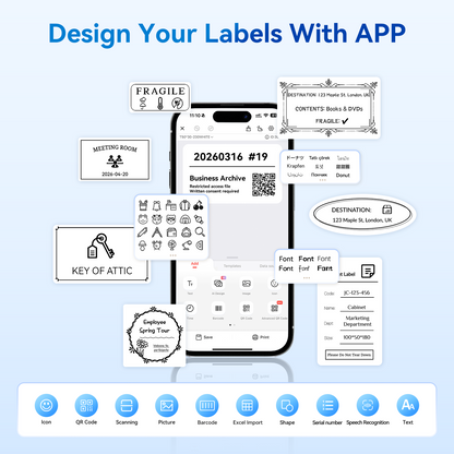 NIIMBOT M2_H Office Labeling Bundle – For File Folders, Asset Management, Cable Identification, Name Badges