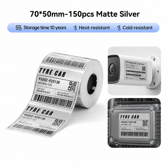 Niimbot M3 70*50mm 110Pcs Brushed Silver Thermal Transfer Label