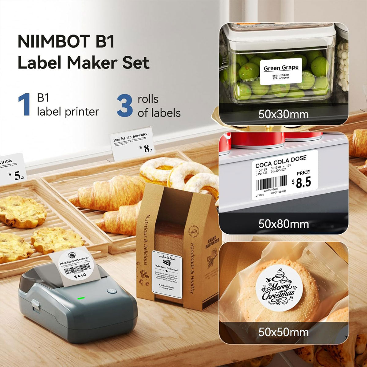 NIIMBOT B1 Thermal Label Printer Muiticolour