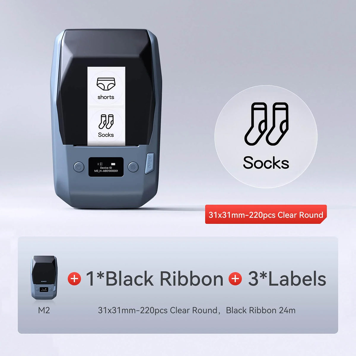 Niimbot M2 Thermal Transfer Label Printer & Consumables Pack