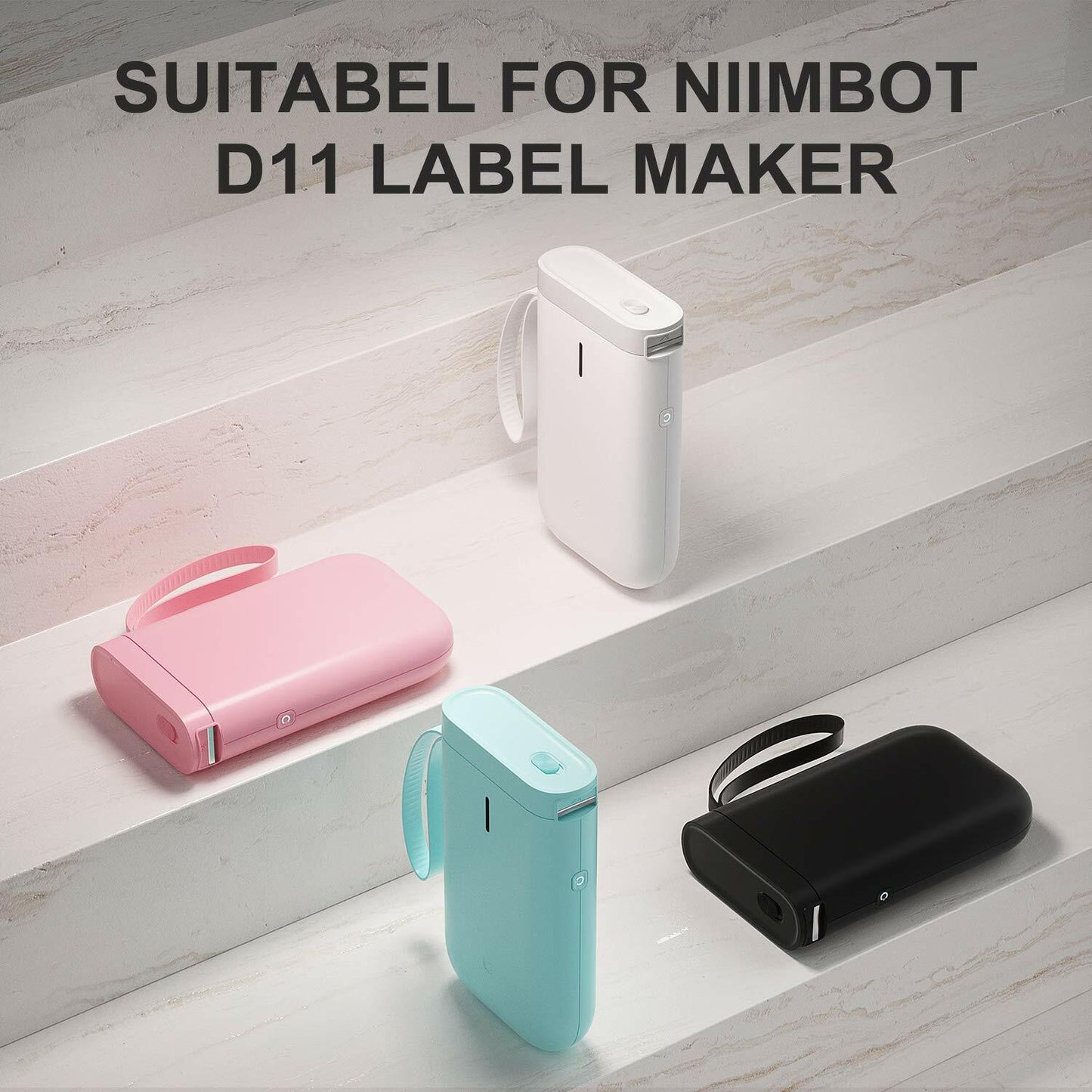 Niimbot D11/D101/D110/H1S 12.5*74+35mm 60Pcs Thermal Cable Labels - Red