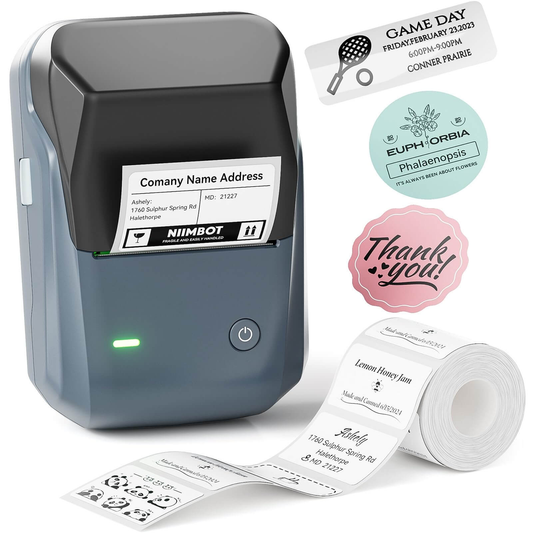Niimbot B1 Portable 2-Inch Bluetooth Thermal Label Printer For Boutique Price Tags & Kitchen Pantry Labels