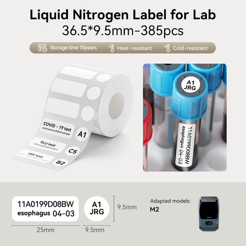 3 Rolls - Niimbot M2/M3 40*20mm 260Pcs White Thermal Transfer Label For Lab