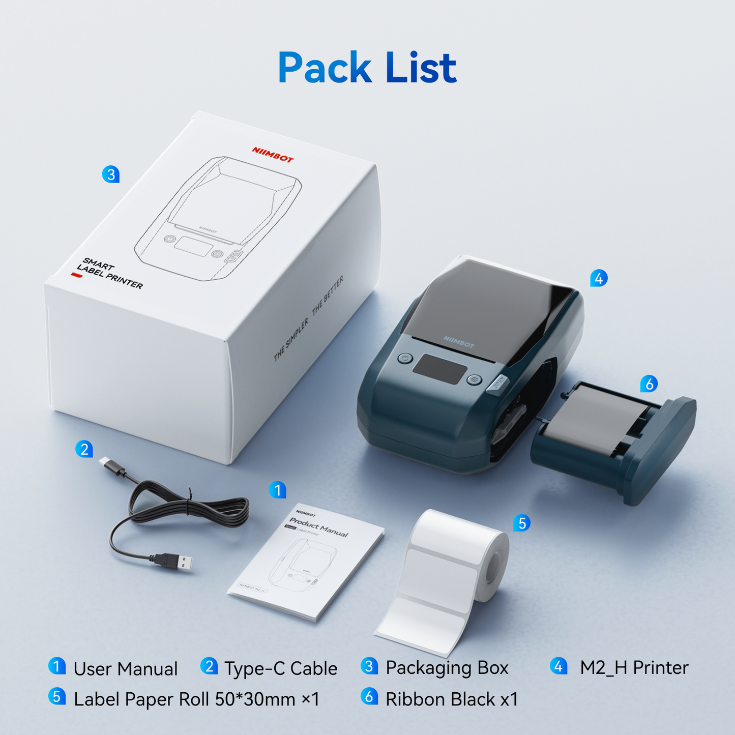 NIIMBOT M2_H Office Labeling Bundle – For File Folders, Asset Management, Cable Identification, Name Badges