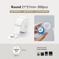 Niimbot B21/B3S/B1/B31 21*21mm 300Pcs White Thermal Labels