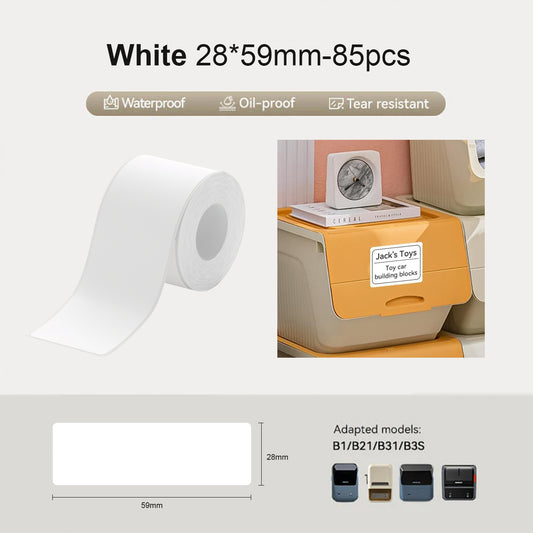 Niimbot B21/B3S/B1/B31 28*89mm 85Pcs White Thermal Label