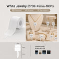 Niimbot B21/B3S/B1/B31/B4/B21 Pro/B2 Pro/B1 Pro 25*30+45mm 100Pcs White Jewelry Thermal Labels