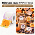 Niimbot B31/B3S/B21/B1/B4/B21 Pro/B2 Pro/B1 Pro 47*47mm 155Pcs Halloween Round Thermal Labels