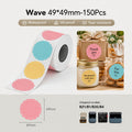 Niimbot B21/B31/B3S/B1/B4/B21 Pro/B2 Pro/B1 Pro 49*49mm 150Pcs Wave Thermal Labels