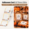 Niimbot B31/B3S/B21/B1/B4/B21 Pro/B2 Pro/B1 Pro 50*70mm 115Pcs Halloween Card Thermal Labels