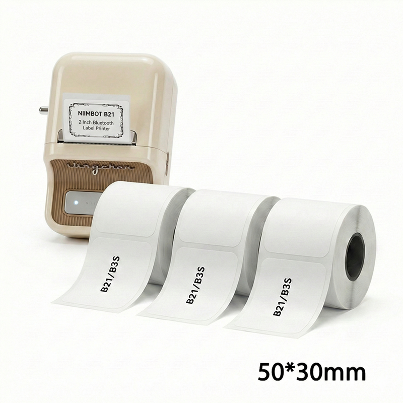 B21 Labeling Kit (Printer + 3 Rolls 50×30mm Labels) — Restaurant & Kitchen Use