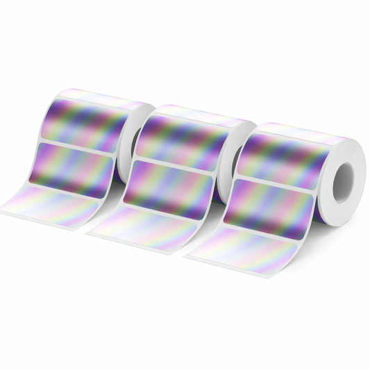 3 Rolls- Niimbot M2/M3 40*20mm 345Pcs Holographic Thermal Transfer Labels