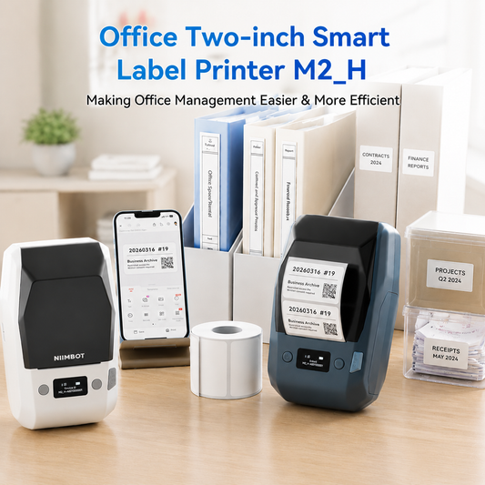 NIIMBOT M2_H Office Labeling Bundle – For File Folders, Asset Management, Cable Identification, Name Badges