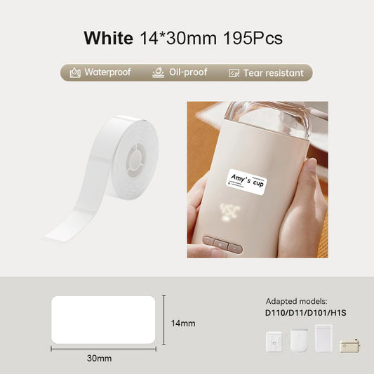 Niimbot D11/D110/D101/H1S 14*30mm 195Pcs White Thermal Labels