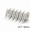 Niimbot D11/D110/D101/H1S Label Tape Set 14.7*50mm White Thermal Label (6 Rolls)