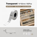 Niimbot D11/D110/D101/H1S 14*40mm 160Pcs Transparent Thermal Label