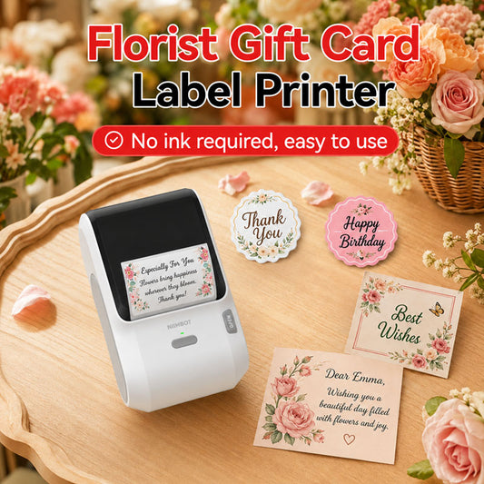 NIIMBOT M3 Thermal Transfer Label Maker, Printing for Flower Shops, Bouquet Tags & Floral Decor
