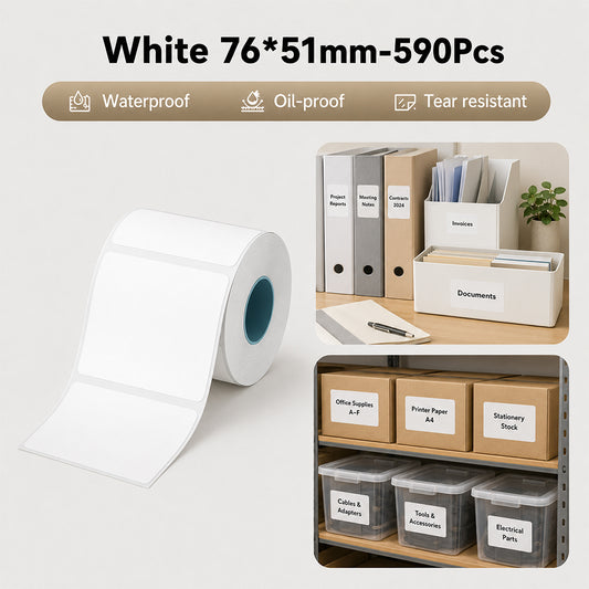 Niimbot K3 76*51mm 590pcs White Thermal Labels