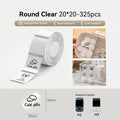 Niimbot M2_H/M3 20*20mm 325pcs Round Clear Thermal Transfer Labels