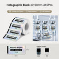 Niimbot M2_H/M3 40*20mm 345pcs Hologram Black Thermal Transfer Labels