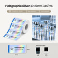 Niimbot M2_H/M3 40*20mm 345pcs Hologram Silver Thermal Transfer Labels