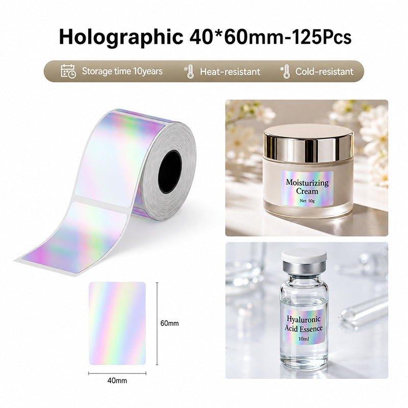 Niimbot M2_H/M3 40*60mm 125pcs Hologram Thermal Transfer Labels