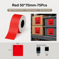 Niimbot M2_H/M3 50*70mm 75Pcs Red Thermal Transfer Labels
