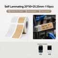 Niimbot M2_H/M3 20*50+25.25mm 110Pcs Self-laminated Thermal Transfer Labels