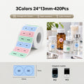 Niimbot M2_H/M3 24*13mm 420pcs Round 3 Colors Thermal Transfer Labels