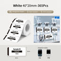 Niimbot M2_H/M3 40*20mm 365pcs White Thermal Transfer Labels