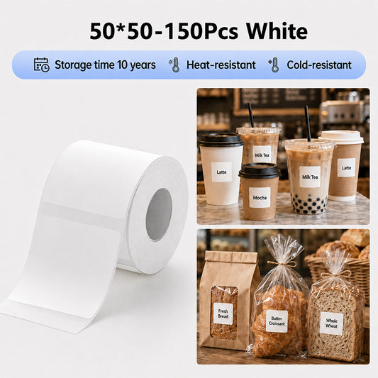 Niimbot M2_H/M3 50*50mm 150Pcs White Thermal Transfer Labels