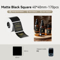 Niimbot M2_H Gold Ribbon + 40x40mm Matte Black Labels 170pcs | Hot Stamping Effect