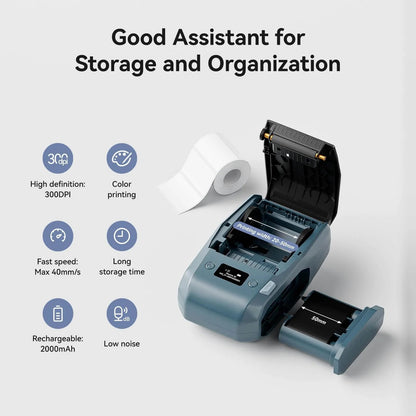 Niimbot M2_H Thermal Transfer Label Printer 300DPI Bluetooth Maker for PC & Mobile, 20-50mm for Office & Outdoor Use