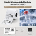 Niimbot M3 60*40mm 160Pcs White Liquid Nitrogen Thermal Transfer Label For Lab