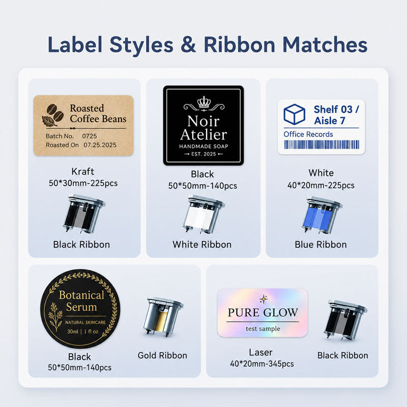 NIIMBOT M2_H Candle & Oil Bundle – Waterproof Labels for Candle Jars, Essential Oil Bottles & DIY Products