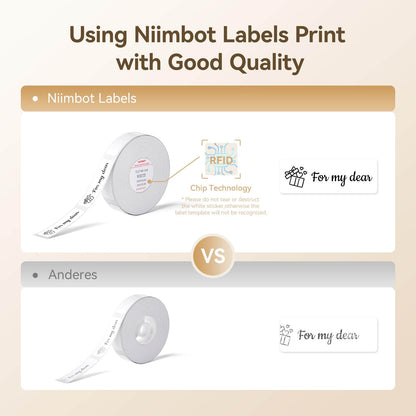 Niimbot D11/D110/D101/H1S 14*30mm 195Pcs White Thermal Labels