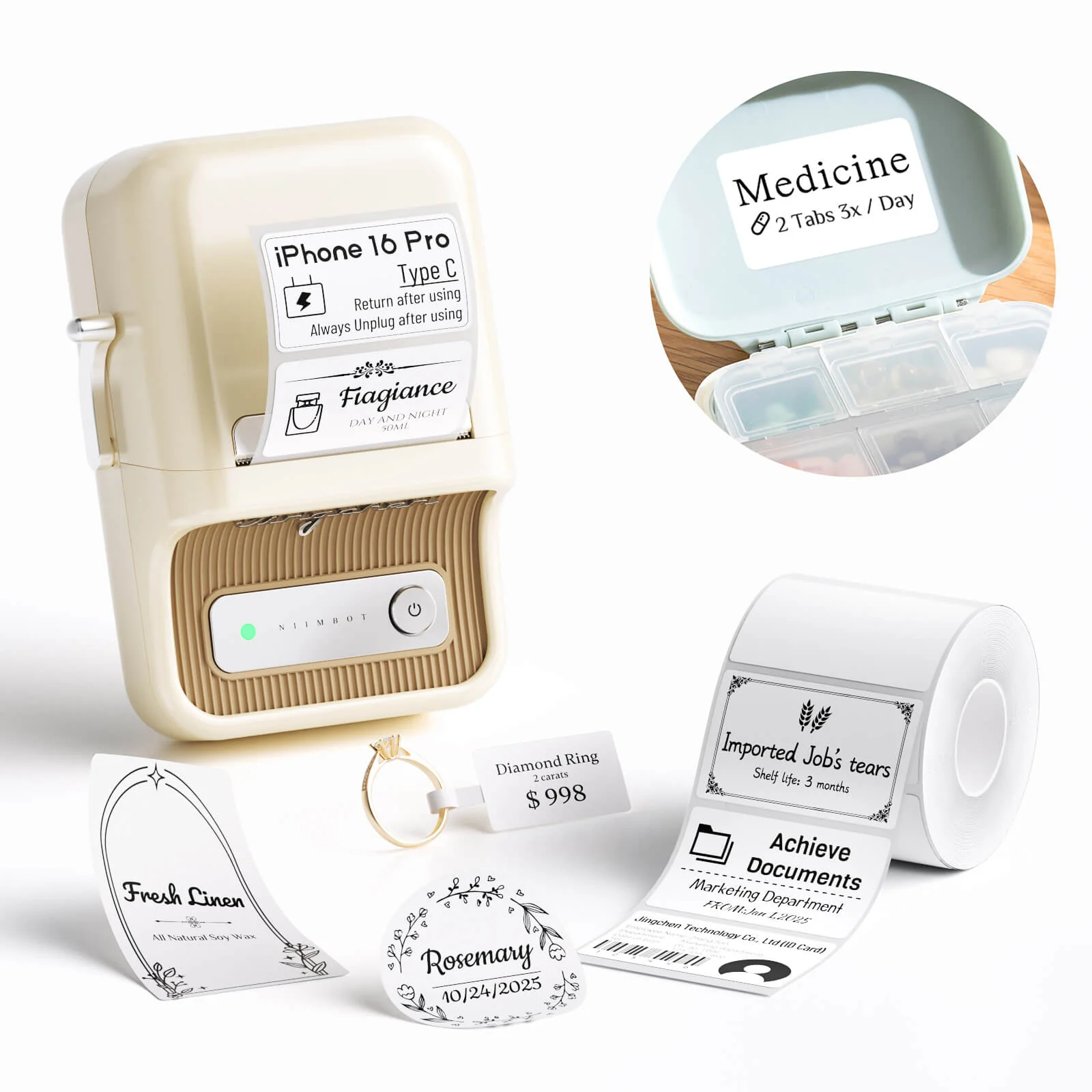 NIIMBOT B21 Thermal Label Printer Muiticolour