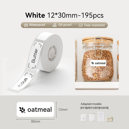 Niimbot D11/D101/D110/H1S White Thermal Labels