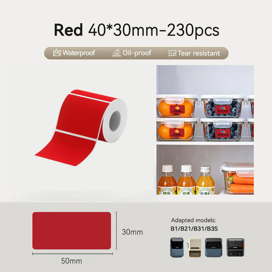 Niimbot B21/B3S/B1/B31 50*40mm 230Pcs Red Oval Labels