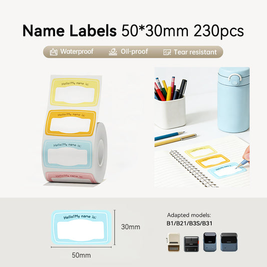 Niimbot B21/B3S/B1/B31 50*30mm 230pcs Name Labels Lemonade Theme