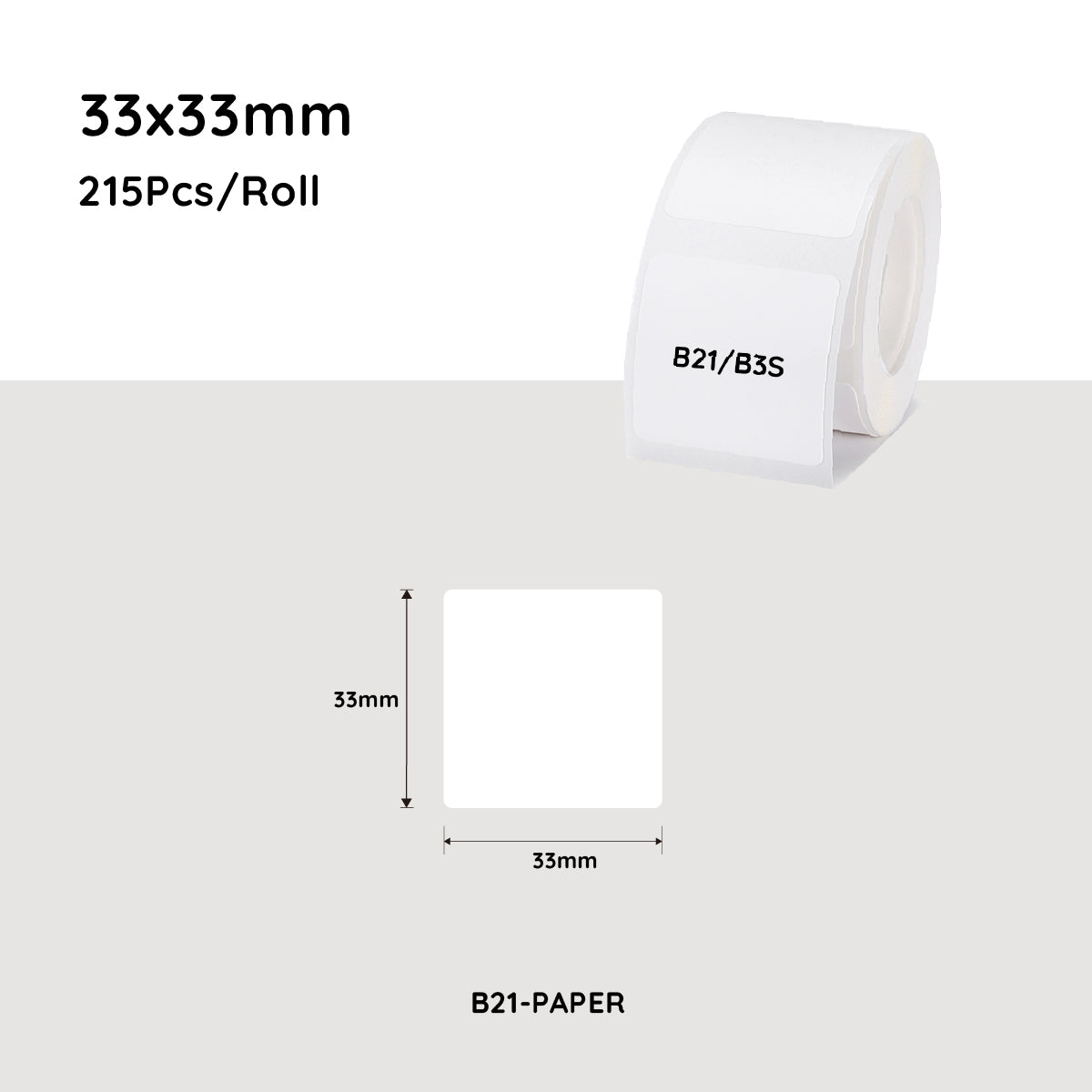 NiiMbot White Label Paper Waterproof Oil-proof Label Sticker 50*70mm 110 Pcs For B21/B3S