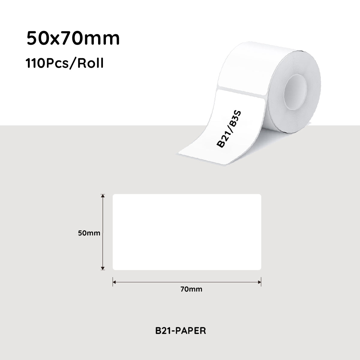 NiiMbot White Label Paper Waterproof Oil-proof Label Sticker For B21/B3S/B1