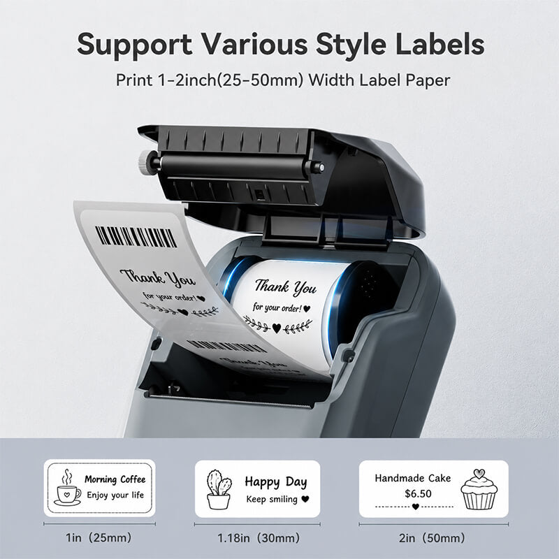 Niimbot B1 Portable 2-Inch Bluetooth Thermal Label Printer For Boutique Price Tags & Kitchen Pantry Labels