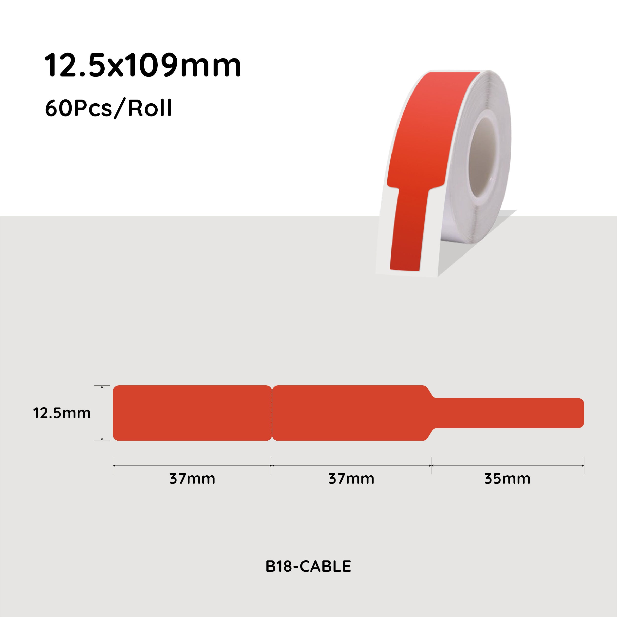 NiiMbot B18 Thermal Transfer Cable Label Sticker PET Paper