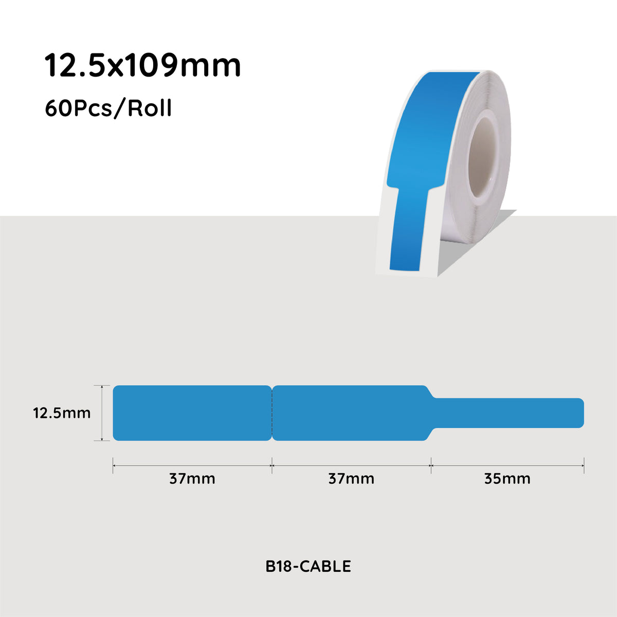 NiiMbot B18 Thermal Transfer Cable Label Sticker PET Paper