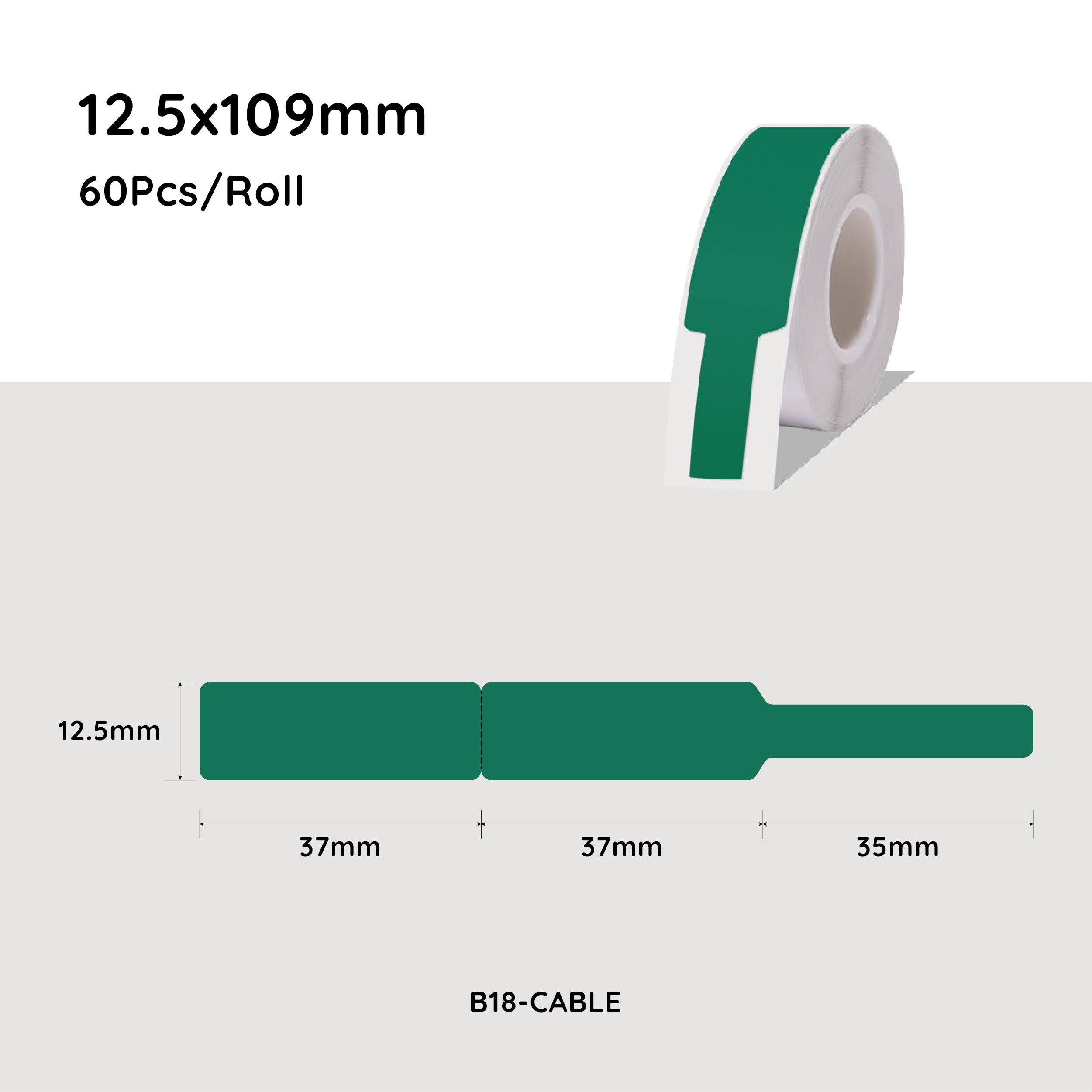 NiiMbot B18 Thermal Transfer Cable Label Sticker PET Paper