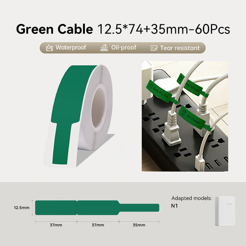 Niimbot N1 Thermal Transfer PET Cable Label Stickers
