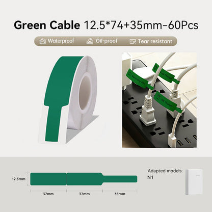 Niimbot N1 Thermal Transfer PET Cable Label Stickers