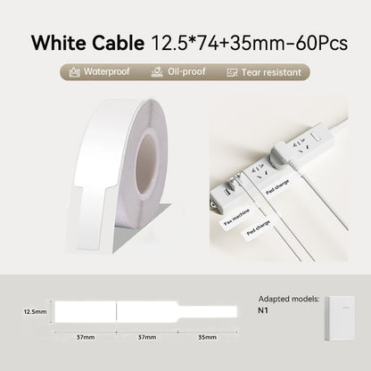 Niimbot N1 Thermal Transfer PET Cable Label Stickers