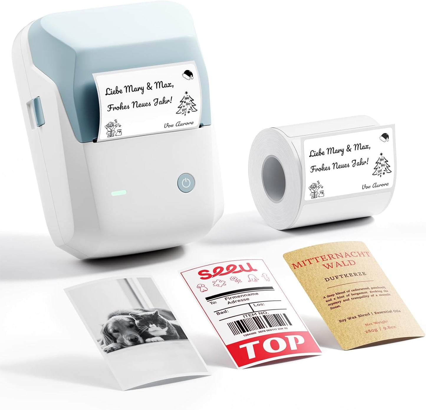 NIIMBOT B1 Pro 300 DPI Bluetooth Thermal Label Printer Red & Black Printing for Home Office & Small Business